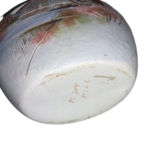 Clay Vase/ Planter with Country Barn Farm Scene - Picture 8 of 8